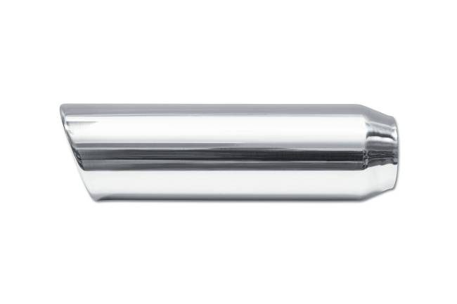 Street Style - Street Style - SS253512RAC Polished Stainless Single Wall Exhaust Tip - 3.5" 15° Angle Cut Rolled Edge Outlet / 2.5" Inlet / 12.0" Length - Image 2