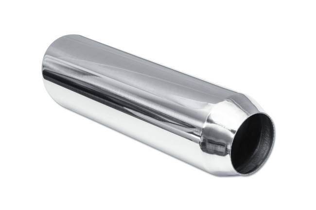 Street Style - Street Style - SS253512RAC Polished Stainless Single Wall Exhaust Tip - 3.5" 15° Angle Cut Rolled Edge Outlet / 2.5" Inlet / 12.0" Length - Image 3