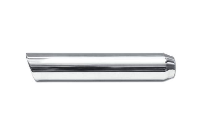 Street Style - Street Style - SS253518RAC Polished Stainless Single Wall Exhaust Tip - 3.5" 15° Angle Cut Rolled Edge Outlet / 2.5" Inlet / 18.0" Length - Image 2