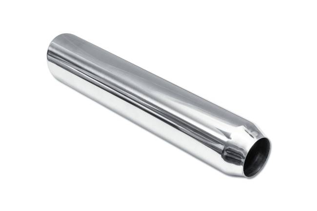 Street Style - Street Style - SS253518RAC Polished Stainless Single Wall Exhaust Tip - 3.5" 15° Angle Cut Rolled Edge Outlet / 2.5" Inlet / 18.0" Length - Image 3