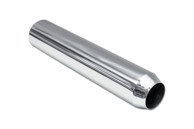 Street Style - Street Style - SS253518RPL Polished Stainless Single Wall Exhaust Tip - 3.5" Straight Cut Rolled Edge Outlet / 2.5" Inlet / 18.0" Length - Image 3