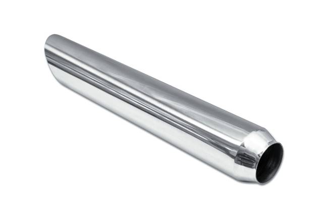 Street Style - Street Style - SS253522AC Polished Stainless Single Wall Exhaust Tip - 3.5" 45° Angle Cut Outlet / 2.5" Inlet / 22.0" Length - Image 3