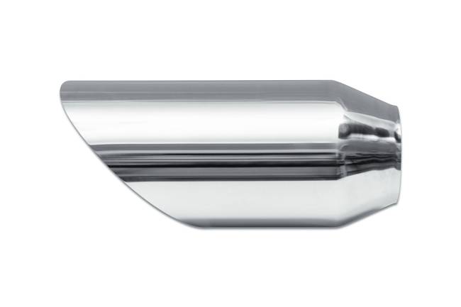 Street Style - Street Style - SS254009AC Polished Stainless Single Wall Exhaust Tip - 4.0" 45° Angle Cut Outlet / 2.5" Inlet / 9.0" Length - Image 2