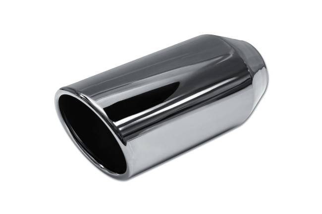 Street Style - Street Style - SS254009RAC2 Black Chrome Single Wall Exhaust Tip - 4.0" 15° Angle Cut Rolled Edge Outlet / 2.5" Inlet / 9.0" Length - Image 1