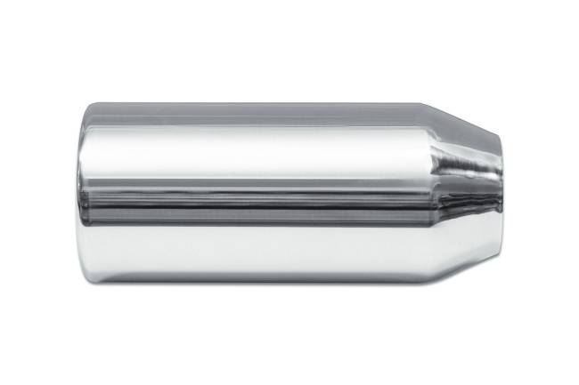 Street Style - Street Style - SS254009RPL Polished Stainless Single Wall Exhaust Tip - 4.0" Straight Cut Rolled Edge Outlet / 2.5" Inlet / 9.0" Length - Image 2