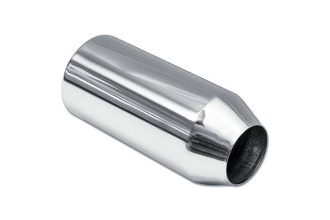 Street Style - Street Style - SS254009RPL Polished Stainless Single Wall Exhaust Tip - 4.0" Straight Cut Rolled Edge Outlet / 2.5" Inlet / 9.0" Length - Image 3