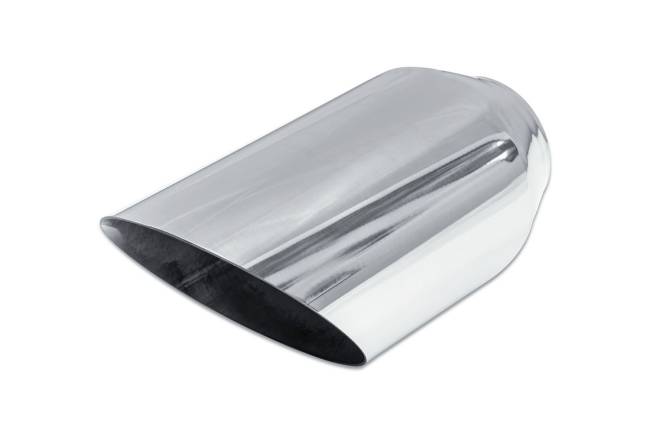 Street Style - Street Style - SS254009AC Polished Stainless Single Wall Exhaust Tip - 4.0" 45° Angle Cut Outlet / 2.5" Inlet / 9.0" Length - Image 1