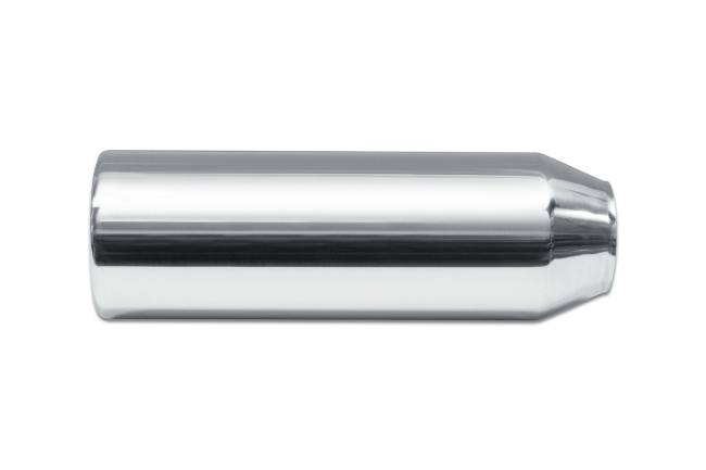 Street Style - Street Style - SS254012RPL Polished Stainless Single Wall Exhaust Tip - 4.0" Straight Cut Rolled Edge Outlet / 2.5" Inlet / 12.0" Length - Image 2