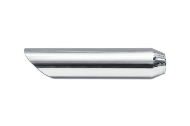 Street Style - Street Style - SS254018AC Polished Stainless Single Wall Exhaust Tip - 4.0" 45° Angle Cut Outlet / 2.5" Inlet / 18.0" Length - Image 2