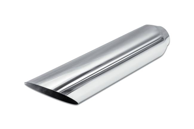 Street Style - Street Style - SS254018AC Polished Stainless Single Wall Exhaust Tip - 4.0" 45° Angle Cut Outlet / 2.5" Inlet / 18.0" Length - Image 1