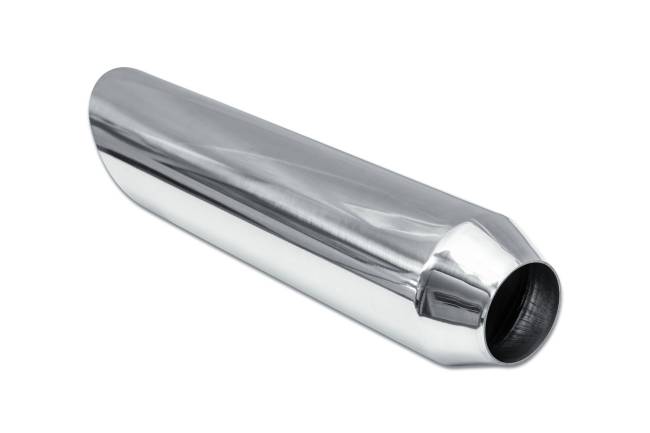 Street Style - Street Style - SS254018AC Polished Stainless Single Wall Exhaust Tip - 4.0" 45° Angle Cut Outlet / 2.5" Inlet / 18.0" Length - Image 3