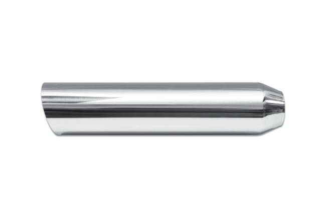 Street Style - Street Style - SS254018AC15 Polished Stainless Single Wall Exhaust Tip - 4.0" 15° Angle Cut Outlet / 2.5" Inlet / 18.0" Length - Image 2