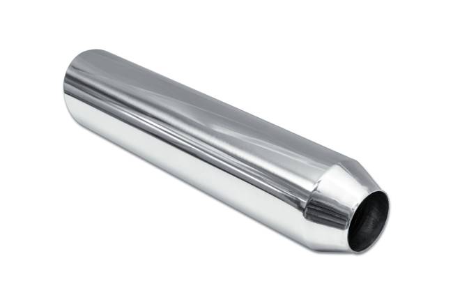 Street Style - Street Style - SS254018RAC Polished Stainless Single Wall Exhaust Tip - 4.0" 15° Angle Cut Rolled Edge Outlet / 2.5" Inlet / 18.0" Length - Image 3
