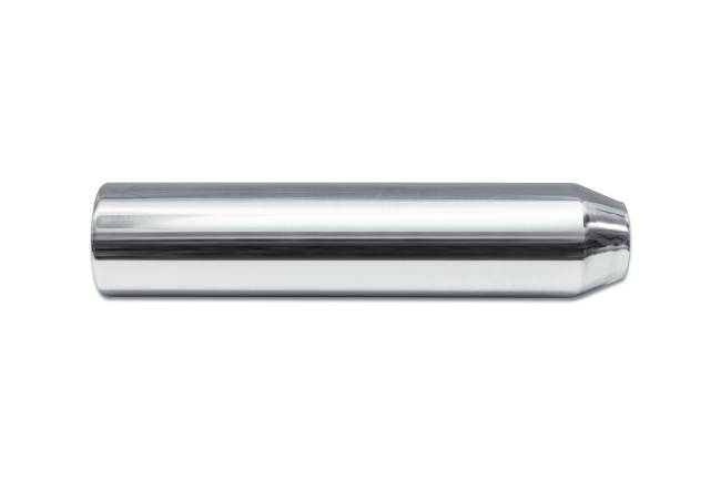 Street Style - Street Style - SS254018RPL Polished Stainless Single Wall Exhaust Tip - 4.0" Straight Cut Rolled Edge Outlet / 2.5" Inlet / 18.0" Length - Image 2