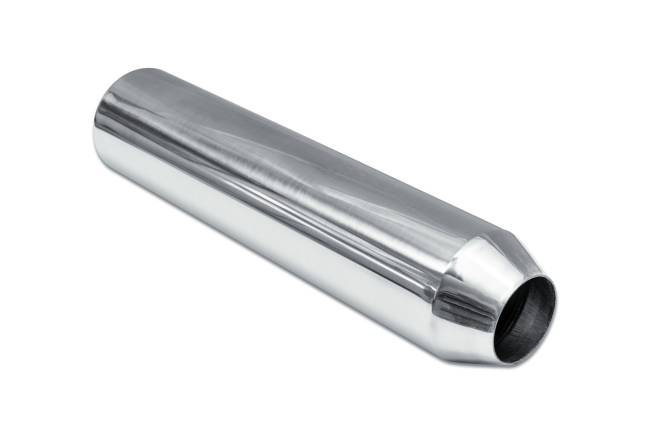 Street Style - Street Style - SS254018RPL Polished Stainless Single Wall Exhaust Tip - 4.0" Straight Cut Rolled Edge Outlet / 2.5" Inlet / 18.0" Length - Image 3