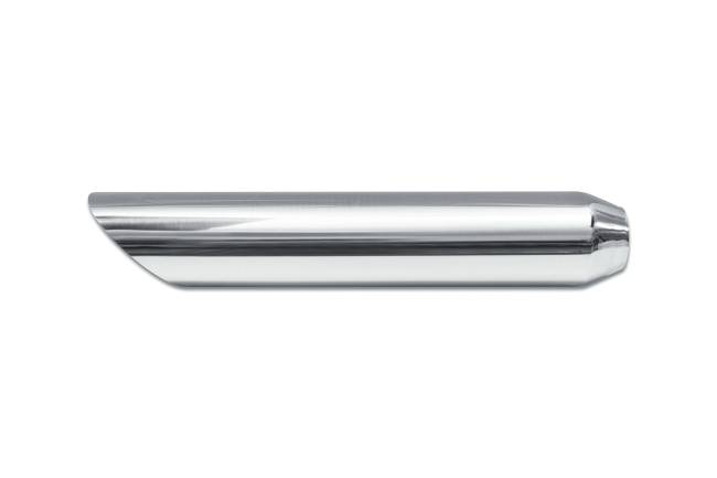 Street Style - Street Style - SS254022AC Polished Stainless Single Wall Exhaust Tip - 4.0" 45° Angle Cut Outlet / 2.5" Inlet / 22.0" Length - Image 2