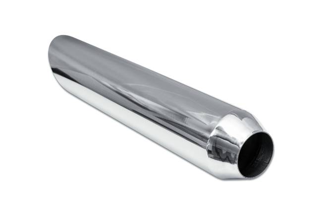 Street Style - Street Style - SS254022AC Polished Stainless Single Wall Exhaust Tip - 4.0" 45° Angle Cut Outlet / 2.5" Inlet / 22.0" Length - Image 3