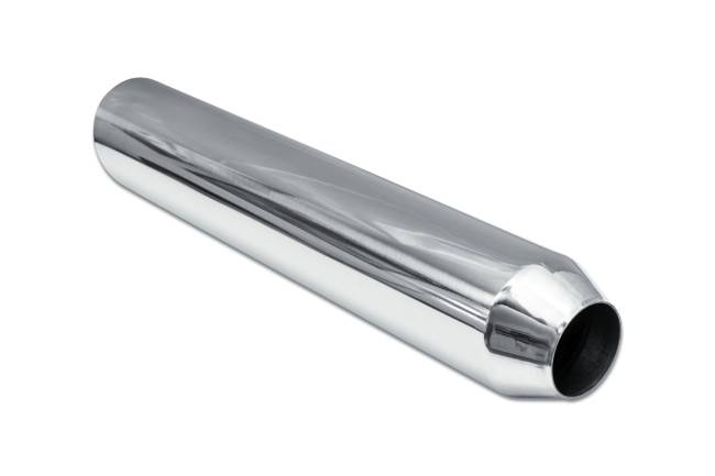 Street Style - Street Style - SS254022RAC Polished Stainless Single Wall Exhaust Tip - 4.0" 15° Angle Cut Rolled Edge Outlet / 2.5" Inlet / 22.0" Length - Image 3