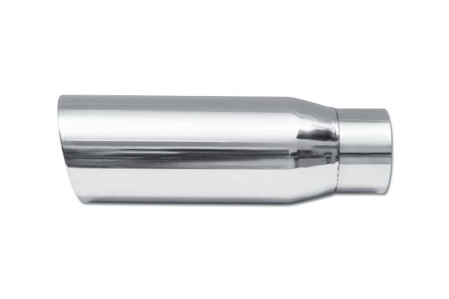 Street Style - Street Style - SS30038DW Polished Stainless Double Wall Exhaust Tip - 4.0" Angle Cut Outlet / 3.0" Inlet / 12.0" Length - Image 2