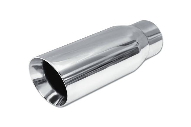 Street Style - Street Style - SS30038DW Polished Stainless Double Wall Exhaust Tip - 4.0" Angle Cut Outlet / 3.0" Inlet / 12.0" Length - Image 1