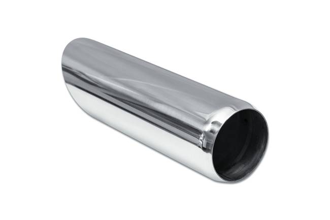 Street Style - Street Style - SS303512AC Polished Stainless Single Wall Exhaust Tip - 3.5" 45° Angle Cut Outlet / 3.0" Inlet / 12.0" Length - Image 3