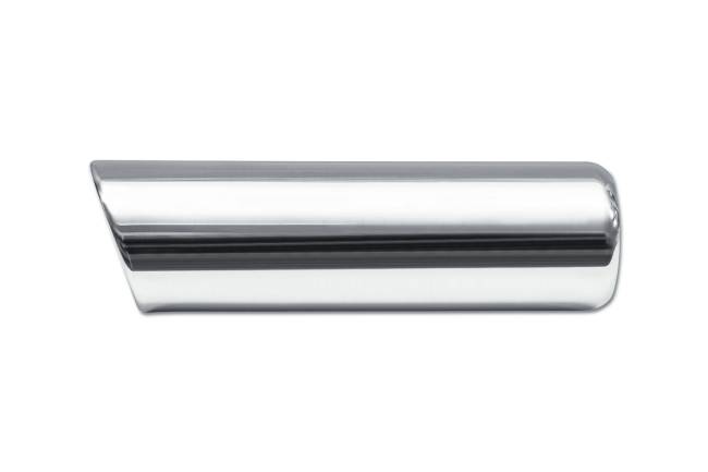 Street Style - Street Style - SS303512RAC Polished Stainless Single Wall Exhaust Tip - 3.5" 15° Angle Cut Rolled Edge Outlet / 3.0" Inlet / 12.0" Length - Image 2
