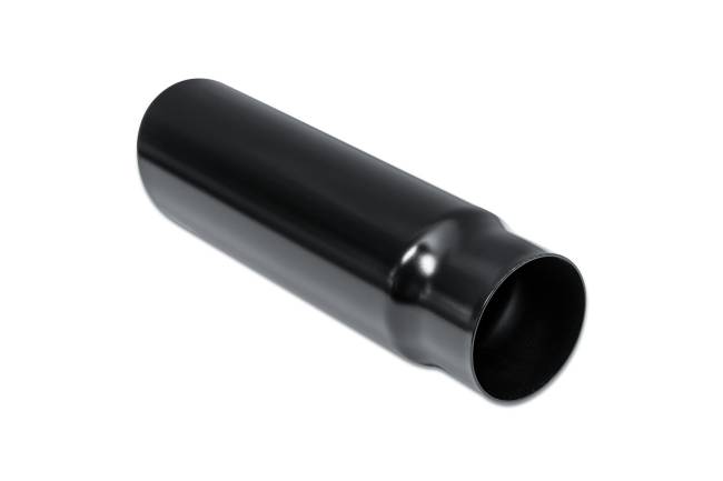 Street Style - Street Style - SS303512RACBLK Black Powder Coat Single Wall Exhaust Tip - 3.5" 15° Angle Cut Rolled Edge Outlet / 3.0" Inlet / 12.0" Length - Image 3