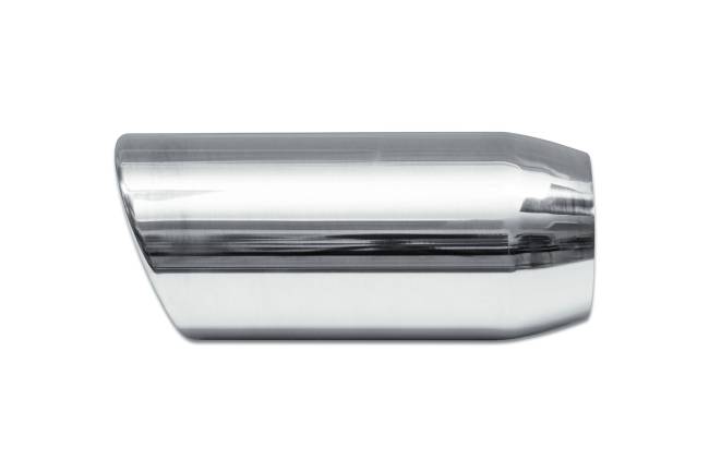 Street Style - Street Style - SS304009RAC Polished Stainless Single Wall Exhaust Tip - 4.0" 15° Angle Cut Rolled Edge Outlet / 3.0" Inlet / 9.0" Length - Image 2