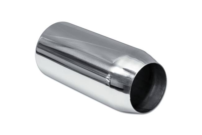 Street Style - Street Style - SS304009RPL Polished Stainless Single Wall Exhaust Tip - 4.0" Straight Cut Rolled Edge Outlet / 3.0" Inlet / 9.0" Length - Image 3