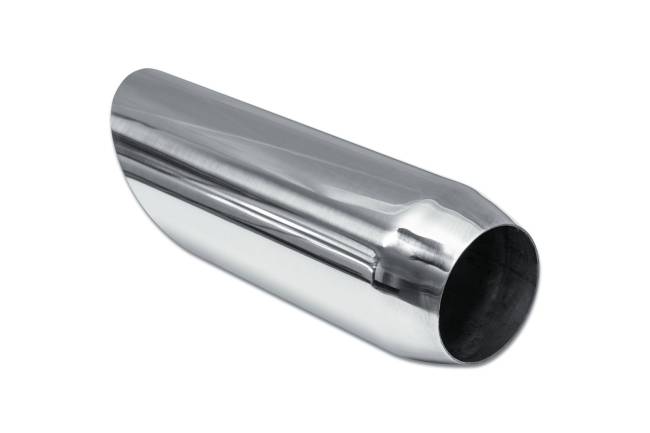 Street Style - Street Style - SS304012AC Polished Stainless Single Wall Exhaust Tip - 4.0" 45° Angle Cut Outlet / 3.0" Inlet / 12.0" Length - Image 3