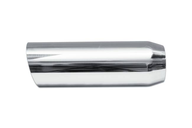 Street Style - Street Style - SS304012AC15 Polished Stainless Single Wall Exhaust Tip - 4.0" 15° Angle Cut Outlet / 3.0" Inlet / 12.0" Length - Image 2