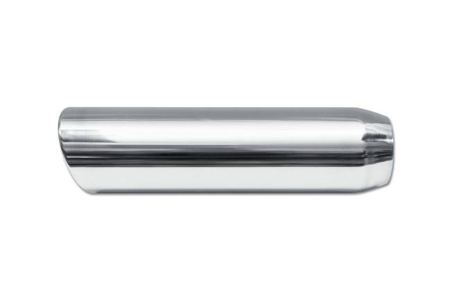 Street Style - Street Style - SS304015RAC Polished Stainless Single Wall Exhaust Tip - 4.0" 15° Angle Cut Rolled Edge Outlet / 3.0" Inlet / 15.0" Length - Image 2