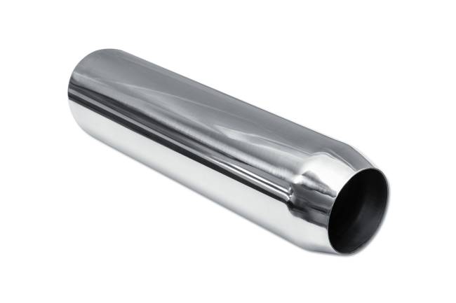 Street Style - Street Style - SS304015RAC Polished Stainless Single Wall Exhaust Tip - 4.0" 15° Angle Cut Rolled Edge Outlet / 3.0" Inlet / 15.0" Length - Image 3