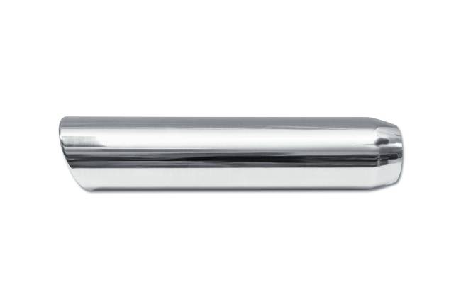 Street Style - Street Style - SS304018RAC Polished Stainless Single Wall Exhaust Tip - 4.0" 15° Angle Cut Rolled Edge Outlet / 3.0" Inlet / 18.0" Length - Image 2