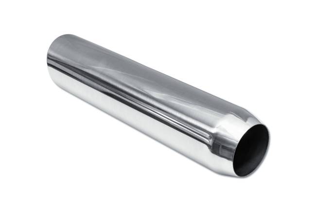 Street Style - Street Style - SS304018RAC Polished Stainless Single Wall Exhaust Tip - 4.0" 15° Angle Cut Rolled Edge Outlet / 3.0" Inlet / 18.0" Length - Image 3