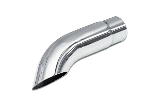 Street Style - Street Style - SS3409TD Polished Stainless Single Wall Exhaust Tip - 2.25" Turn Down Outlet / 2.0" Inlet / 9.0" Length - Image 1
