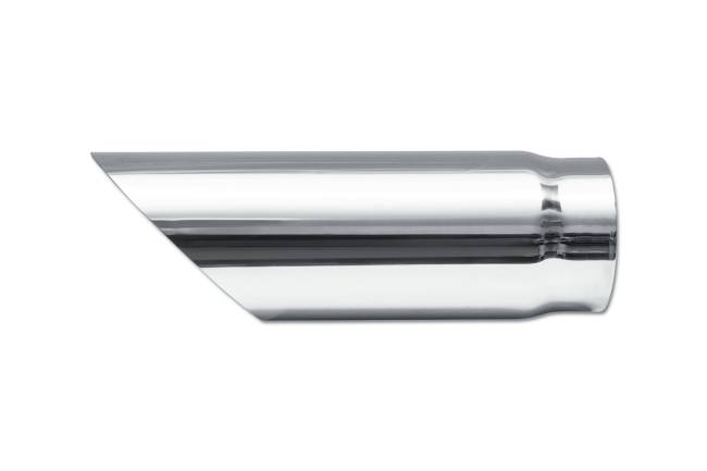 Street Style - Street Style - SS354012AC Polished Stainless Single Wall Exhaust Tip - 4.0" 45° Angle Cut Outlet / 3.5" Inlet / 12.0" Length - Image 2