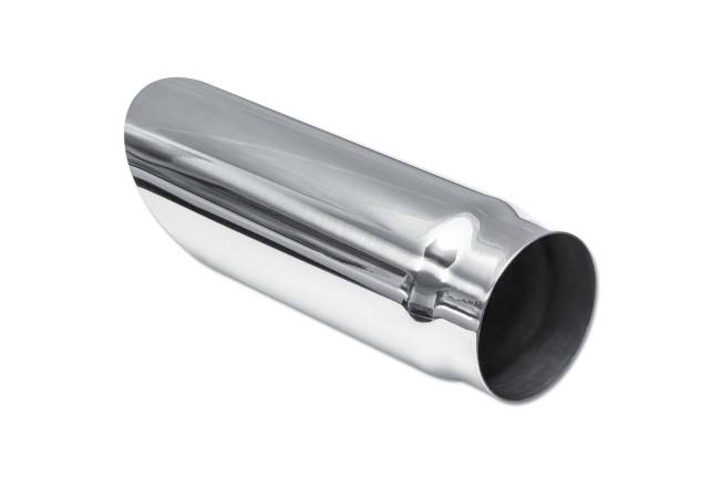 Street Style - Street Style - SS354012AC Polished Stainless Single Wall Exhaust Tip - 4.0" 45° Angle Cut Outlet / 3.5" Inlet / 12.0" Length - Image 3