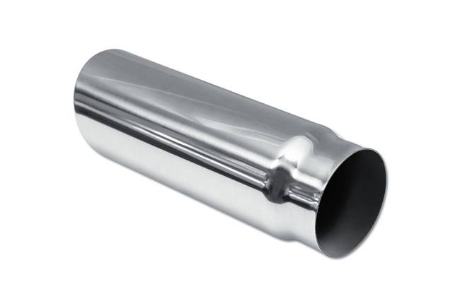 Street Style - Street Style - SS354012RAC Polished Stainless Single Wall Exhaust Tip - 4.0" 15° Angle Cut Rolled Edge Outlet / 3.5" Inlet / 12.0" Length - Image 3