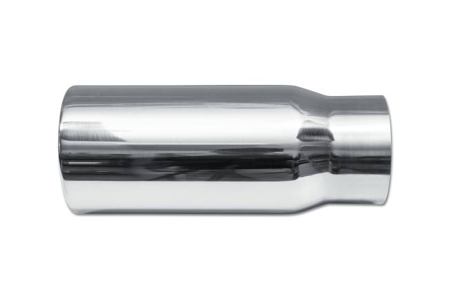 Street Style - Street Style - SS405012RPL Polished Stainless Single Wall Exhaust Tip - 5.0" Straight Cut Rolled Edge Outlet / 4.0" Inlet / 12.0" Length - Image 2
