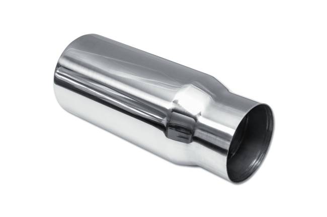 Street Style - Street Style - SS405012RPL Polished Stainless Single Wall Exhaust Tip - 5.0" Straight Cut Rolled Edge Outlet / 4.0" Inlet / 12.0" Length - Image 3