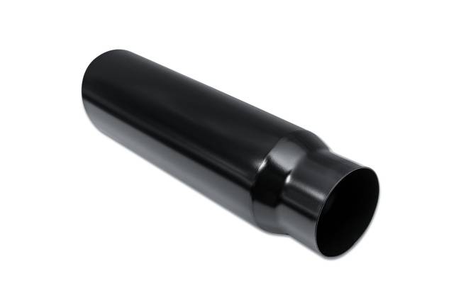 Street Style - Street Style - SS405018RACBLK Black Powder Coat Single Wall Exhaust Tip - 5.0" 15° Angle Cut Rolled Edge Outlet / 4.0" Inlet / 18.0" Length - Image 3
