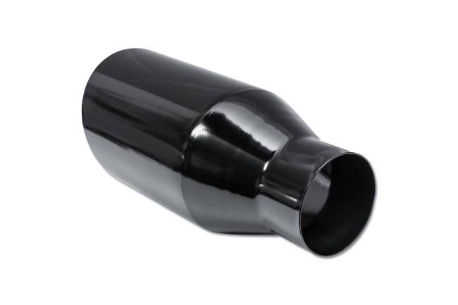 Street Style - Street Style - SS407015RACBLK Black Powder Coat Single Wall Exhaust Tip - 7.0" 15° Angle Cut Rolled Edge Outlet / 4.0" Inlet / 15.0" Length - Image 3