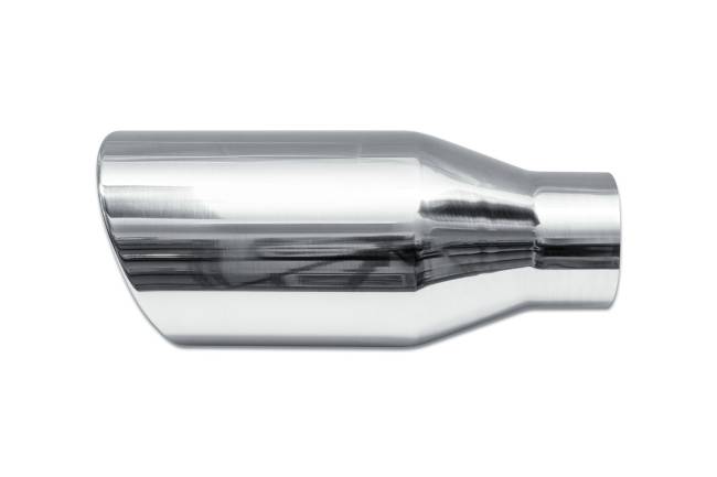 Street Style - Street Style - SS407015RAC Polished Stainless Single Wall Exhaust Tip - 7.0" 15° Angle Cut Rolled Edge Outlet / 4.0" Inlet / 15.0" Length - Image 2