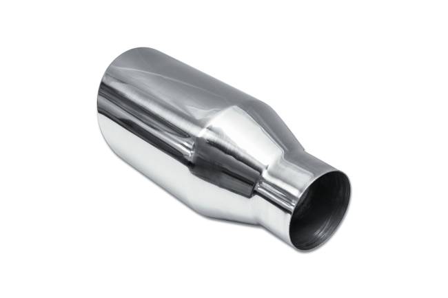 Street Style - Street Style - SS407015RAC Polished Stainless Single Wall Exhaust Tip - 7.0" 15° Angle Cut Rolled Edge Outlet / 4.0" Inlet / 15.0" Length - Image 3