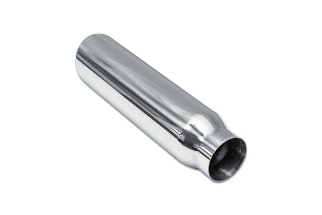 Street Style - Street Style - SS4612RAC Polished Stainless Single Wall Exhaust Tip - 3.0" 15° Angle Cut Rolled Edge Outlet / 2.25" Inlet / 12.0" Length - Image 3