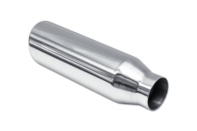 Street Style - Street Style - SS4712RAC Polished Stainless Single Wall Exhaust Tip - 3.5" 15° Angle Cut Rolled Edge Outlet / 2.25" Inlet / 12.0" Length - Image 3