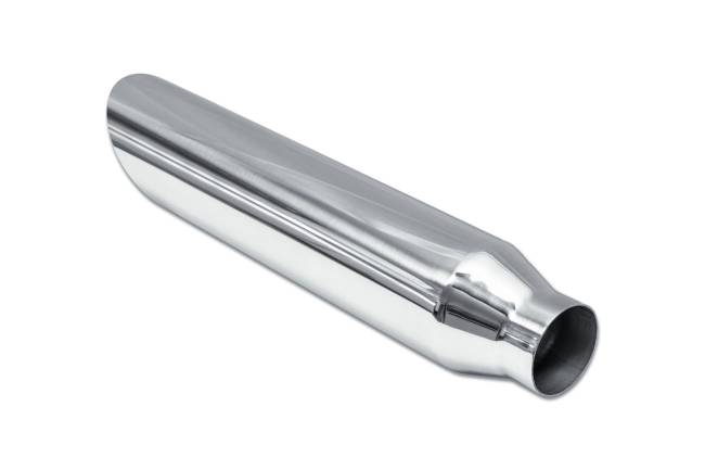 Street Style - Street Style - SS4718AC Polished Stainless Single Wall Exhaust Tip - 3.5" 45° Angle Cut Outlet / 2.25" Inlet / 18.0" Length - Image 3