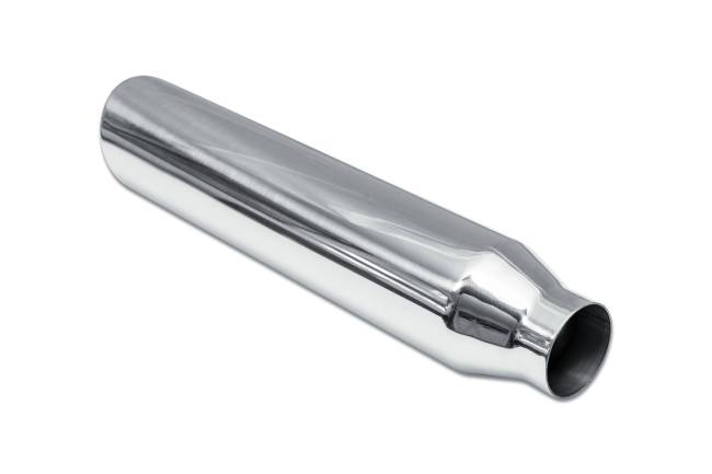 Street Style - Street Style - SS4718RAC Polished Stainless Single Wall Exhaust Tip - 3.5" 15° Angle Cut Rolled Edge Outlet / 2.25" Inlet / 18.0" Length - Image 3