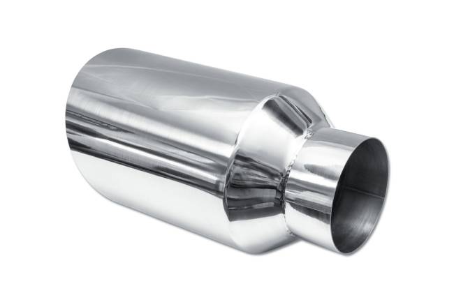 Street Style - Street Style - SS508015AC Polished Stainless Single Wall Exhaust Tip - 8.0" 30° Angle Cut Outlet / 5.0" Inlet / 15.0" Length - Image 3
